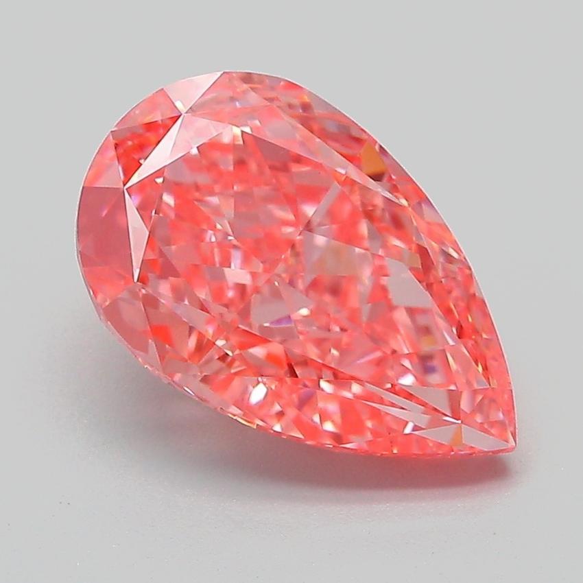3.15 Ct. Fancy Vivid Pink Pear Lab Grown Diamond