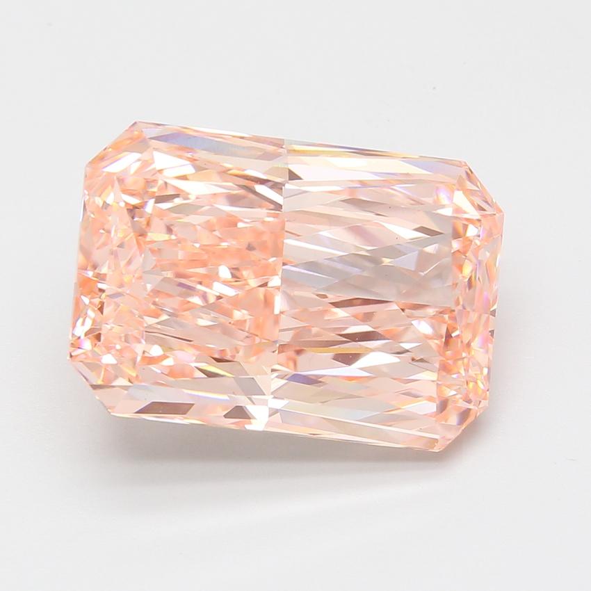 15.70 Ct. Fancy Vivid Pink Radiant Lab Grown Diamond