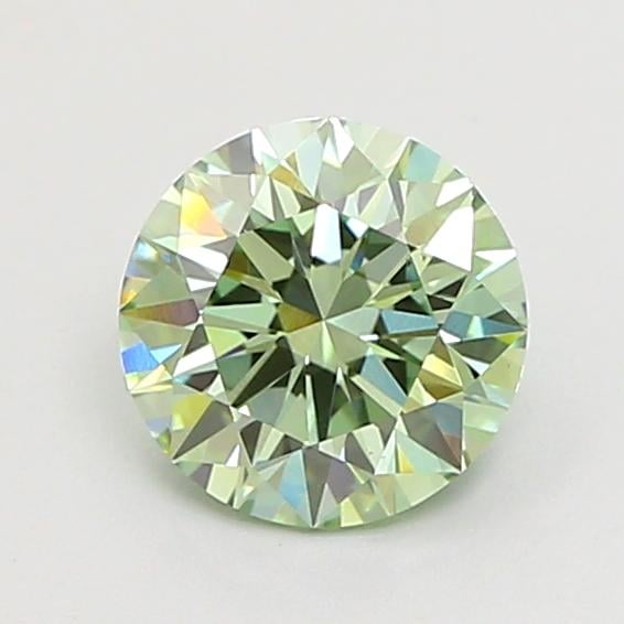 1.02 Ct. Fancy Vivid Green Round Lab Grown Diamond