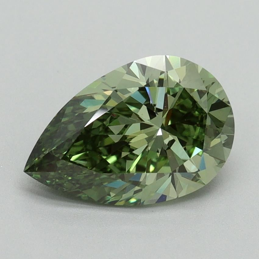 1.60 Ct. Fancy Vivid Green Pear Lab Grown Diamond