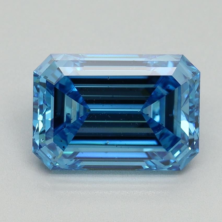 3.12 Ct. Fancy Vivid Blue Emerald Lab Grown Diamond