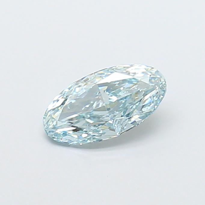 1.54 Ct. Fancy Vivid Green Blue Oval Lab Grown Diamond