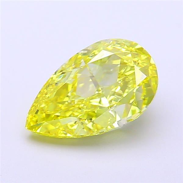 1.87 Ct. Fancy Vivid  Yellow Pear Lab Grown Diamond