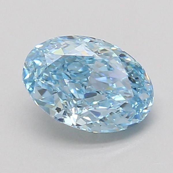 1.28 Ct. Fancy Vivid Blue Oval Lab Grown Diamond