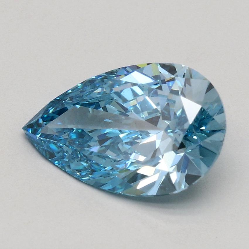 1.11 Ct. Fancy Vivid Blue Pear Lab Grown Diamond
