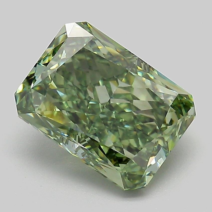 2.94 Ct. Fancy Vivid  Green Radiant Lab Grown Diamond