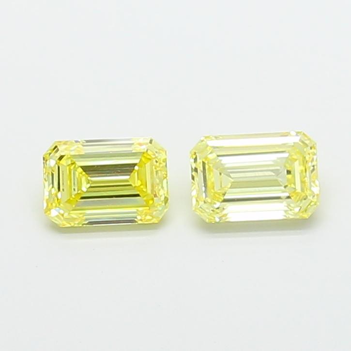 1.05 Ct. Fancy Light Yellow Emerald Lab Grown Diamond