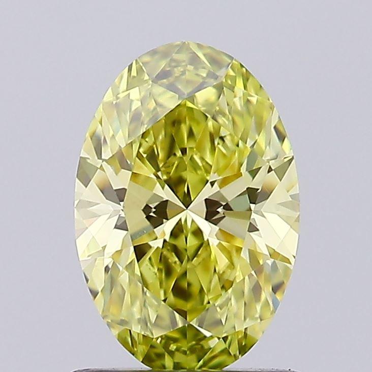 1.01 Ct. Fancy Intense Yellow Oval Lab Grown Diamond