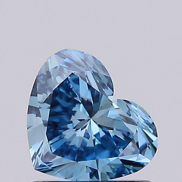 0.79 Ct. Fancy Vivid Blue Heart Lab Grown Diamond