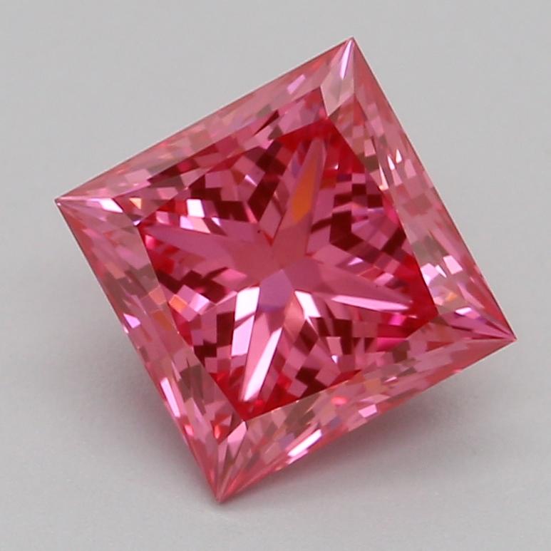 1.05 Ct. Fancy Vivid Pink Princess Lab Grown Diamond