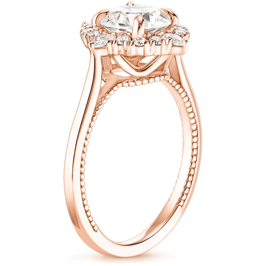 14K Rose Gold Dahlia Diamond Ring (1/3 ct. tw.), large side view