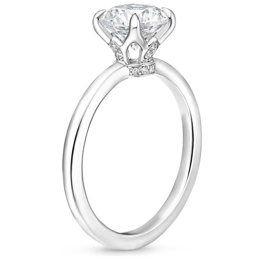 Platinum Salma Diamond Ring, large side view