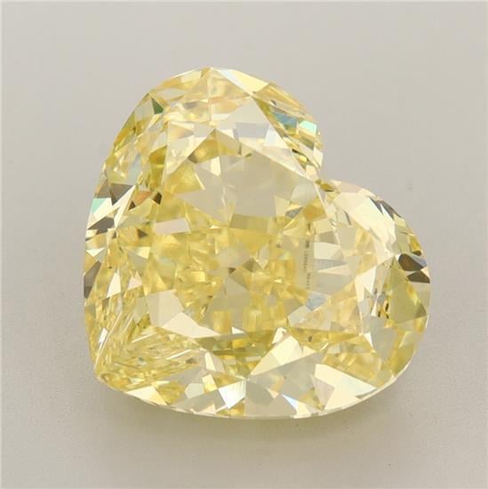 6.52 Ct. Fancy Vivid Yellow Heart Lab Grown Diamond