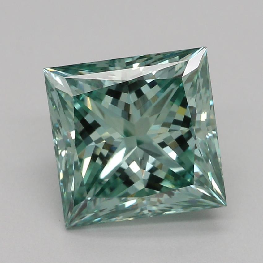 2.09 Ct. Fancy Vivid Green Princess Lab Grown Diamond