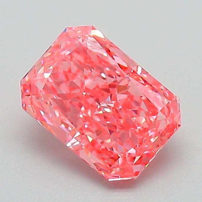 1.09 Ct. Fancy Vivid Pink Radiant Lab Grown Diamond