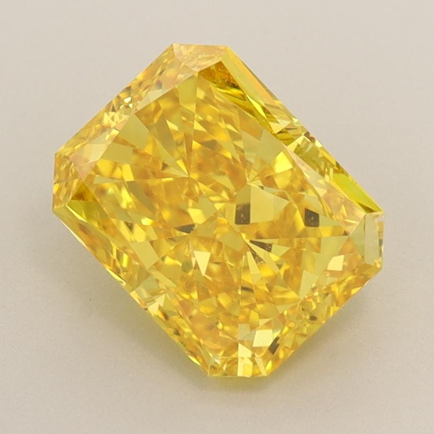 2.18 Ct. Fancy Vivid  Yellow Radiant Lab Grown Diamond