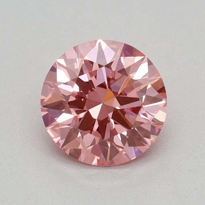 0.36 Ct. Fancy Vivid Pink Round Lab Grown Diamond