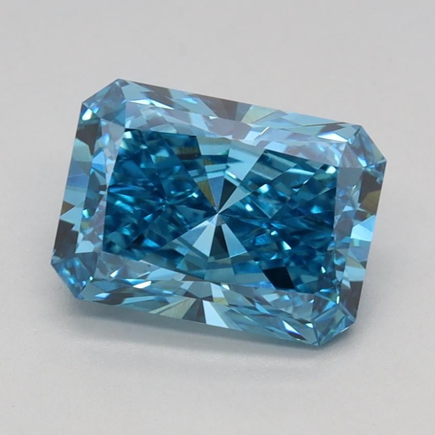 1.63 Ct. Fancy Vivid Blue Radiant Lab Grown Diamond