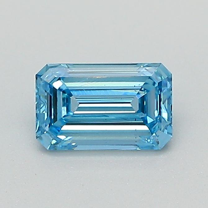 0.58 Ct. Fancy Intense Blue Emerald Lab Grown Diamond