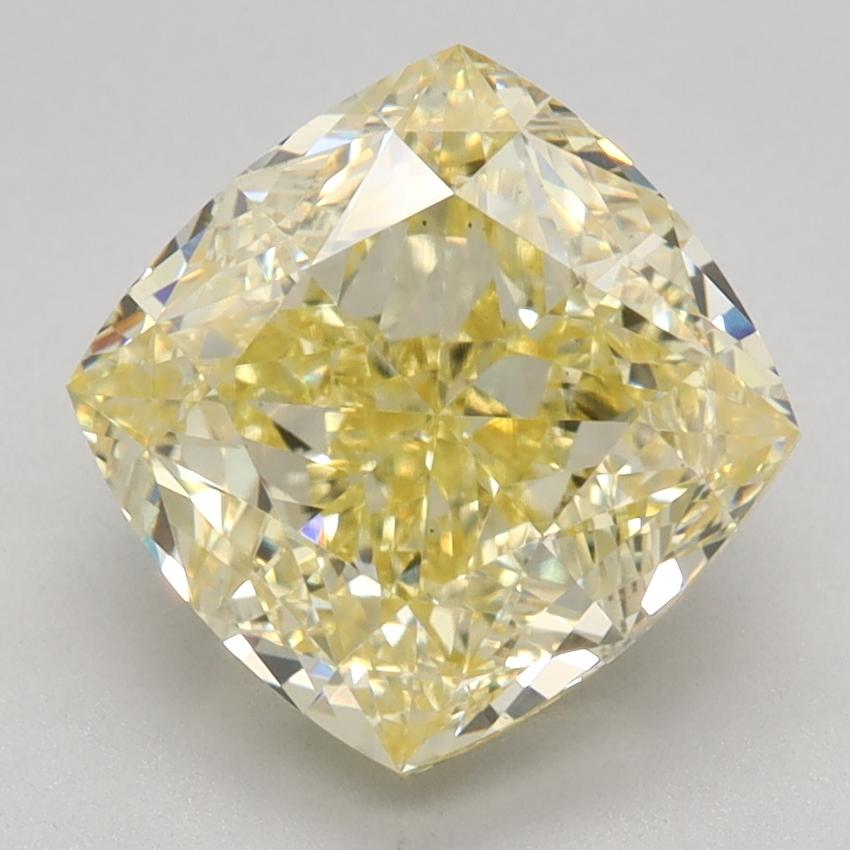 3.26 Ct. Fancy Intense Yellow Cushion Lab Grown Diamond