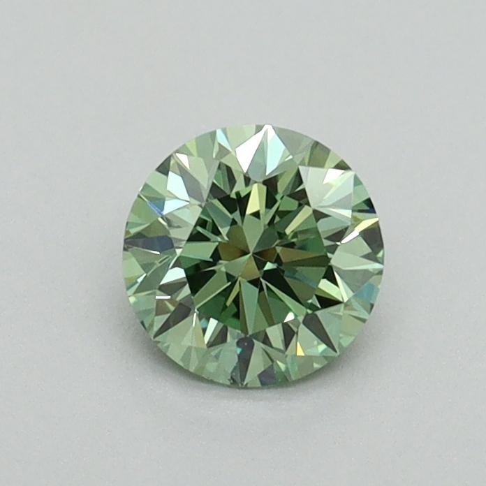 0.50 Ct. Fancy Vivid Green Round Lab Grown Diamond