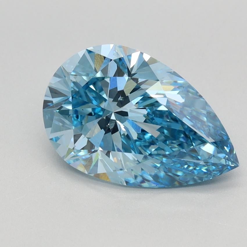 2.13 Ct. Fancy Vivid Blue Pear Lab Grown Diamond