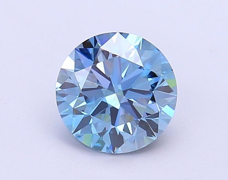 1.56 Ct. Fancy Vivid Blue Round Lab Grown Diamond