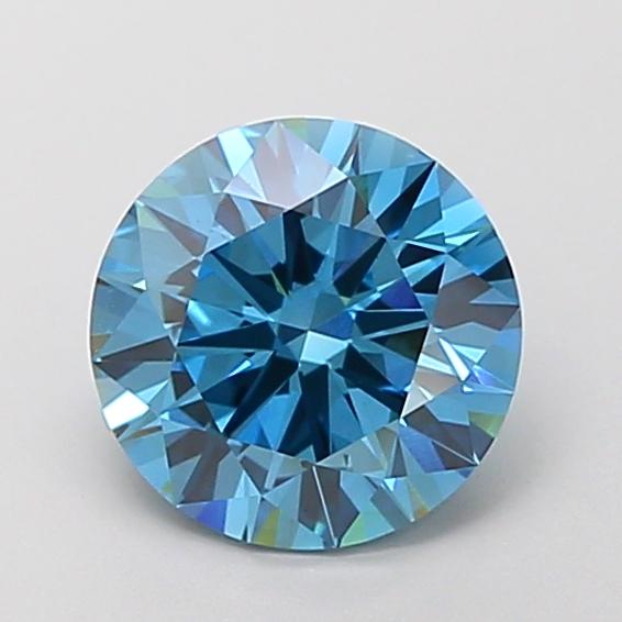 2.09 Ct. Fancy Vivid Blue Round Lab Grown Diamond