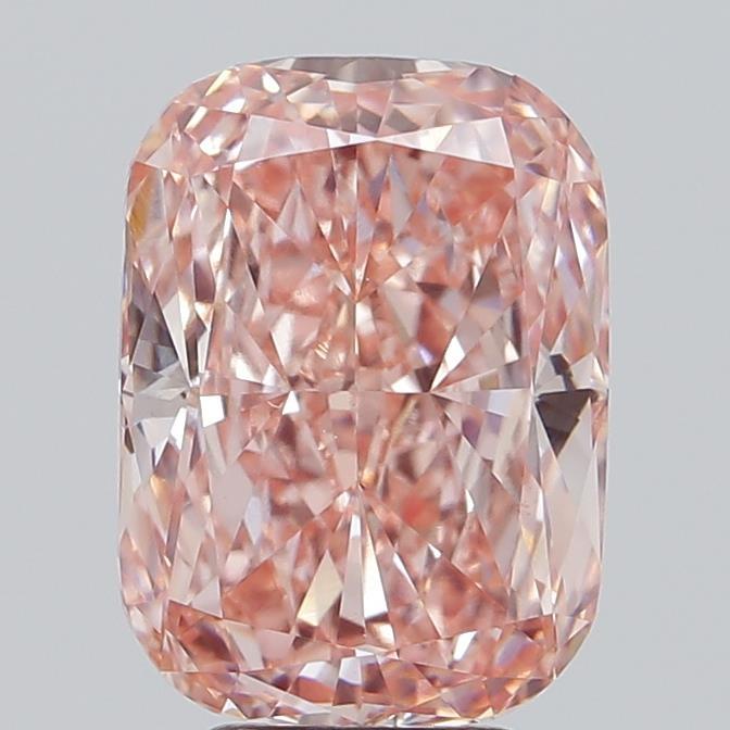 5.03 Ct. Fancy Vivid Pink Cushion Lab Grown Diamond