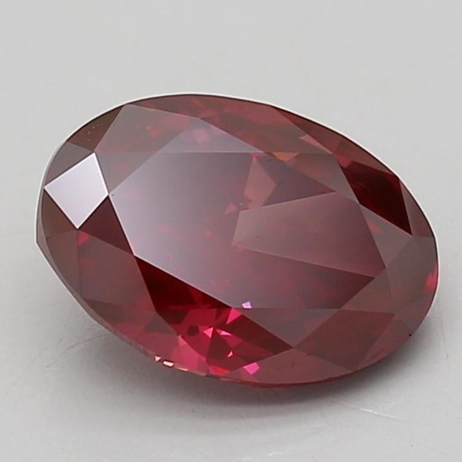 2.47 Ct. Fancy Deep Red Oval Lab Grown Diamond