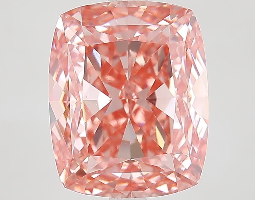 5.02 Ct. Fancy Vivid Pink Cushion Lab Grown Diamond