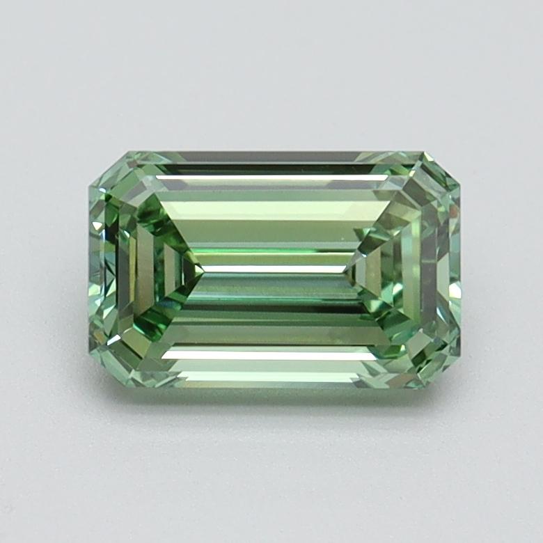 1.01 Ct. Fancy Vivid Pacific Green Emerald Lab Grown Diamond
