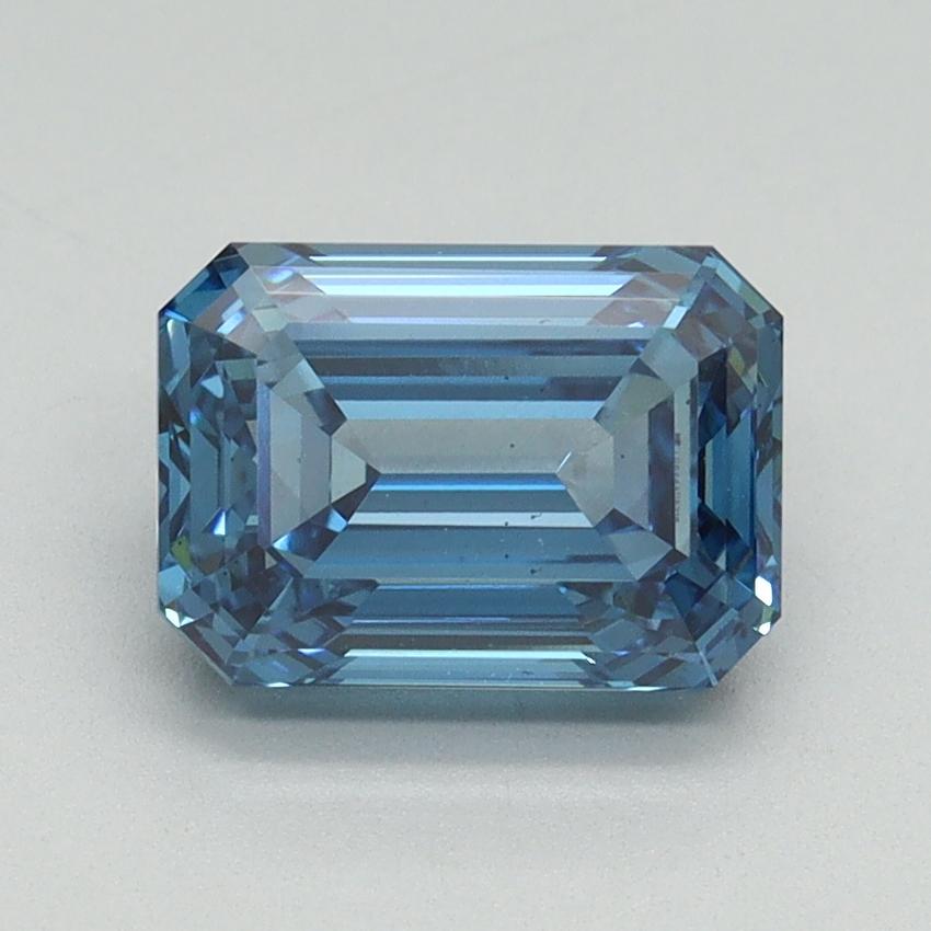 2.02 Ct. Fancy Vivid Blue Emerald Lab Grown Diamond