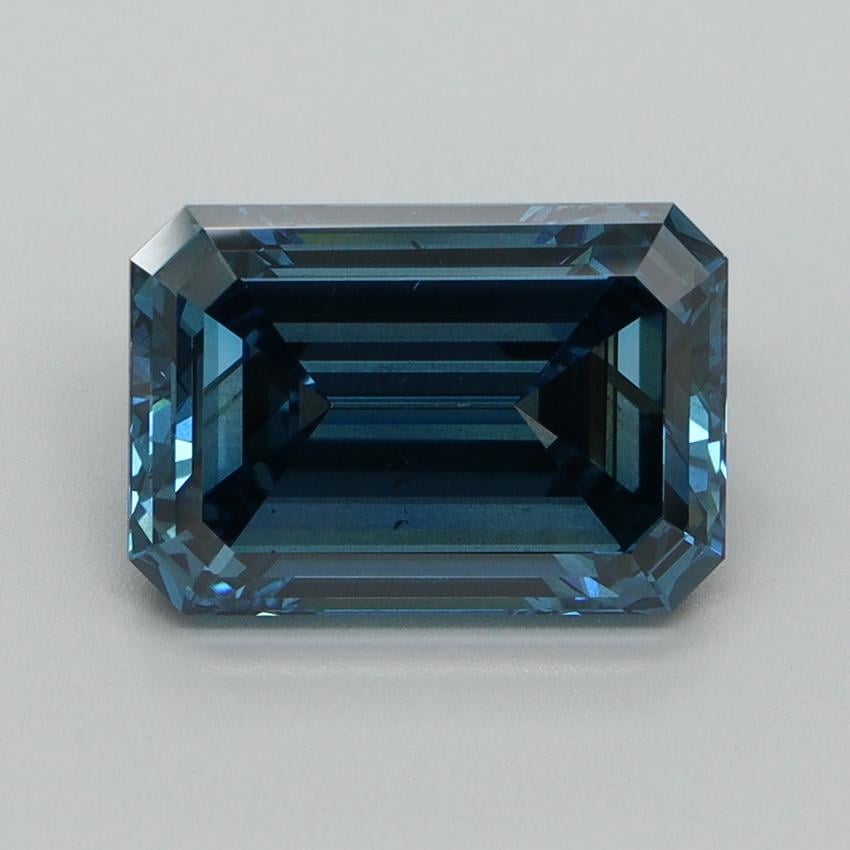 3.16 Ct. Fancy Vivid Blue Emerald Lab Grown Diamond