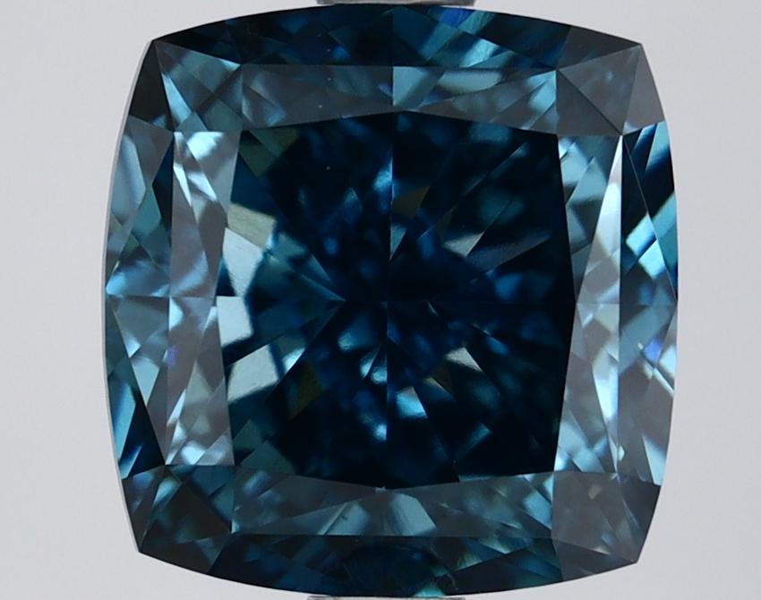 2.69 Ct. Fancy Vivid Blue Cushion Lab Grown Diamond