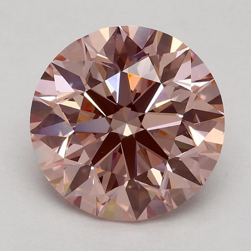 2.10 Ct. Fancy Intense Pink Round Lab Grown Diamond