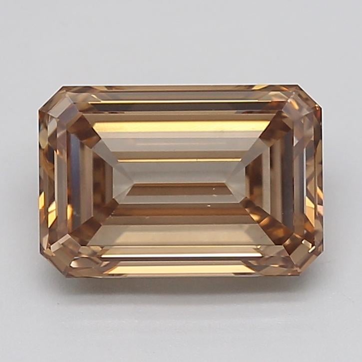 3.12 Ct. Light  Brown Emerald Lab Grown Diamond