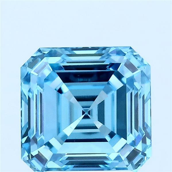 2.51 Ct. Fancy Vivid Blue Asscher Lab Grown Diamond