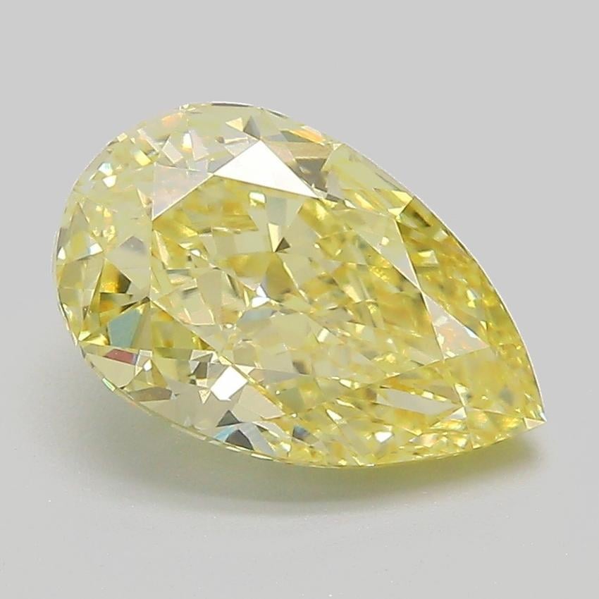 2.71 Ct. Fancy Intense  Yellow Pear Lab Grown Diamond