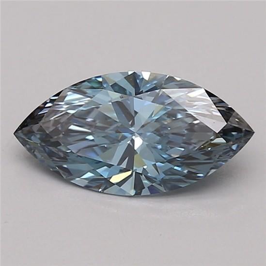 1.03 Ct. Fancy Vivid Blue Marquise Lab Grown Diamond