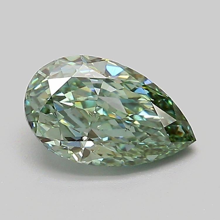 1.04 Ct. Fancy Vivid Green Pear Lab Grown Diamond