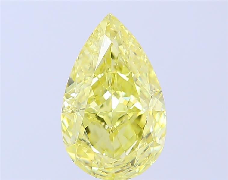 3.51 Ct. Fancy Intense Yellow Pear Lab Grown Diamond