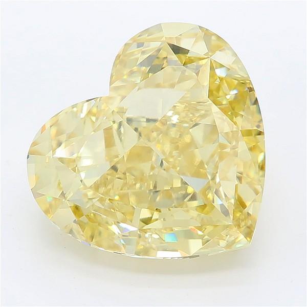 9.79 Ct. Fancy Intense Yellow Heart Lab Grown Diamond