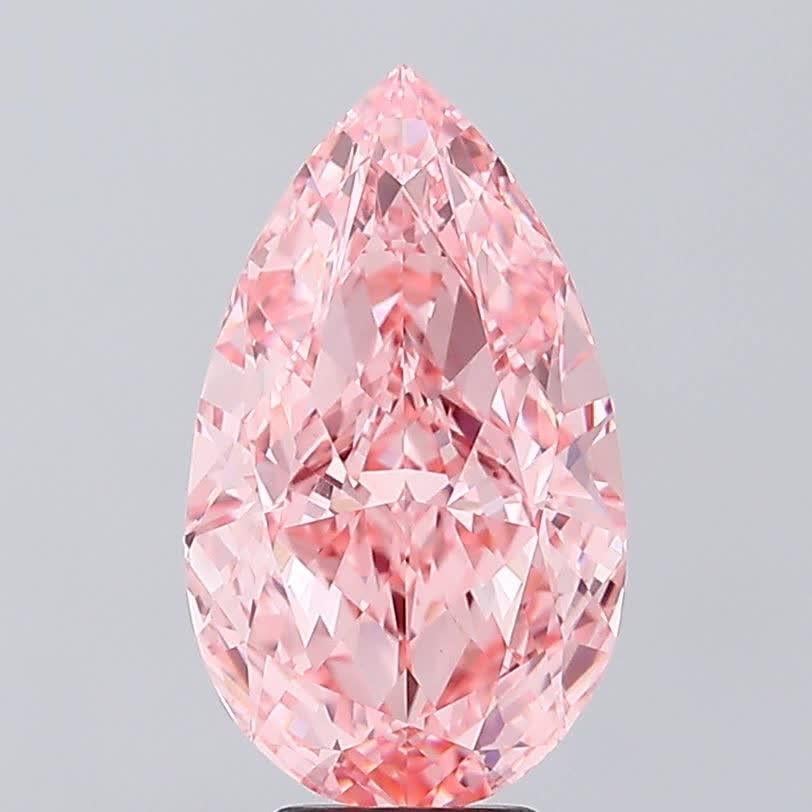 6.09 Ct. Fancy Vivid Pink Pear Lab Grown Diamond
