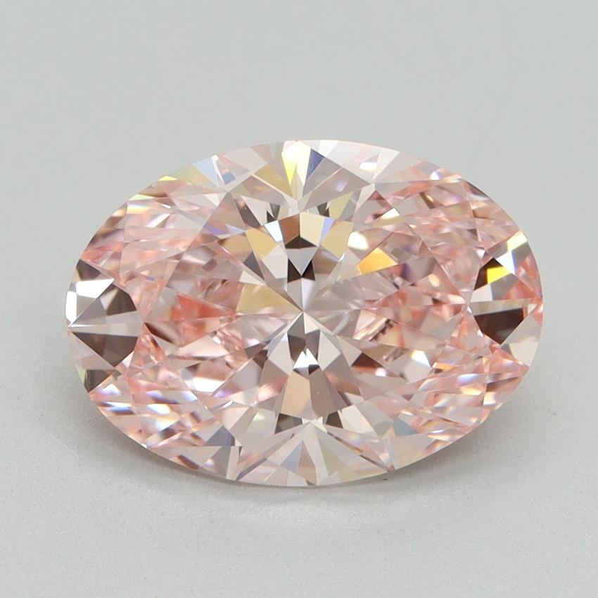 2.85 Ct. Fancy Vivid Pink Oval Lab Grown Diamond