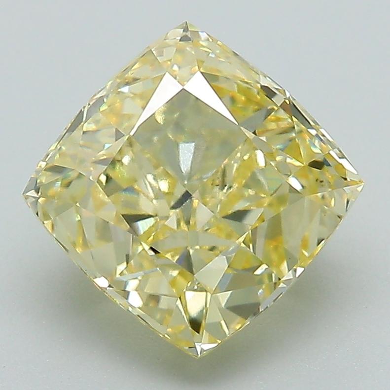 3.04 Ct. Fancy Intense Yellow Cushion Lab Grown Diamond