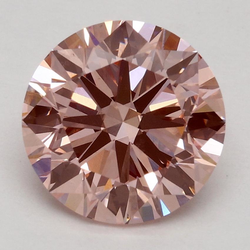 2.41 Ct. Fancy Intense Pink Round Lab Grown Diamond