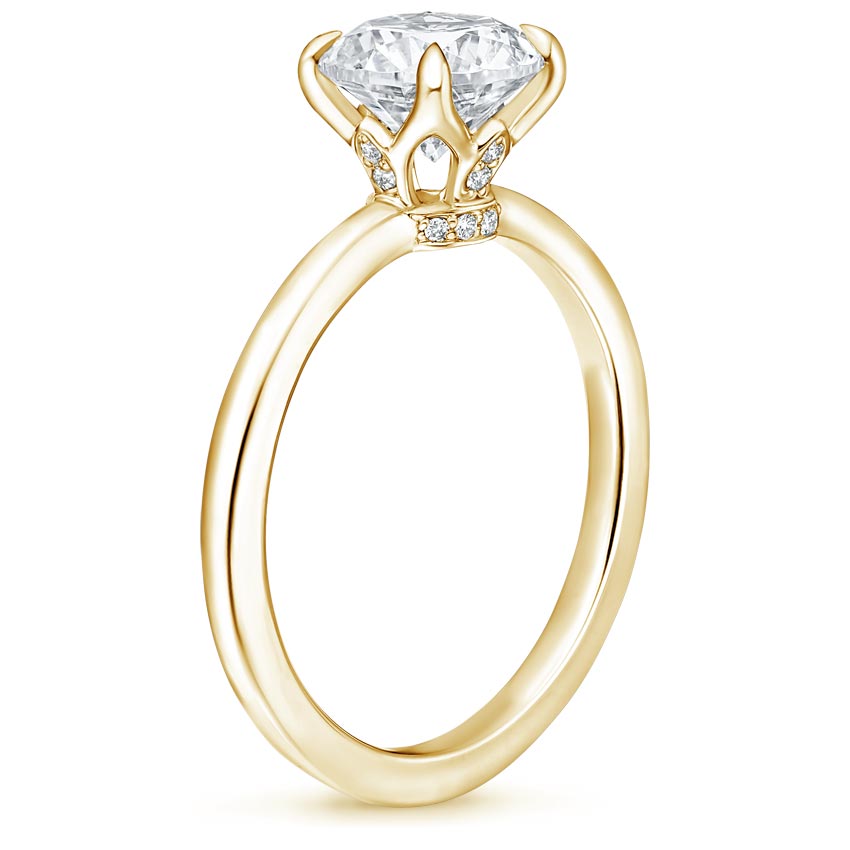 18K Yellow Gold Salma Diamond Ring, large side view