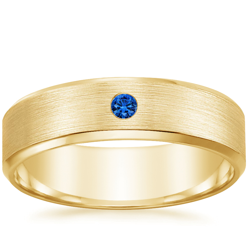 Yellow Gold Borealis Sapphire Wedding Ring