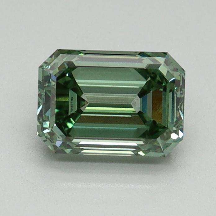 0.96 Ct. Fancy Vivid Green Emerald Lab Grown Diamond